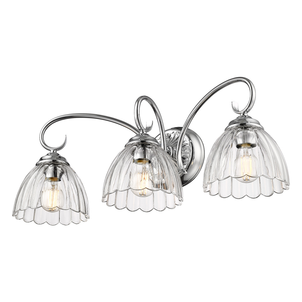 Golden Lighting Audra 3-light Vanity in Chrome